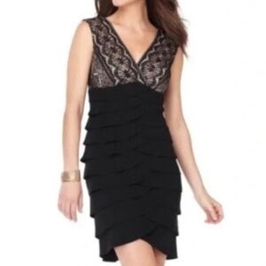 Elegant Black Lace Dress Adrianna Papell